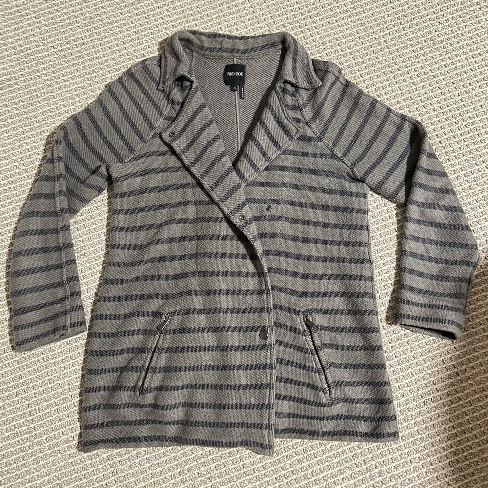 Nic+Zoe in good order cotton striped jacket